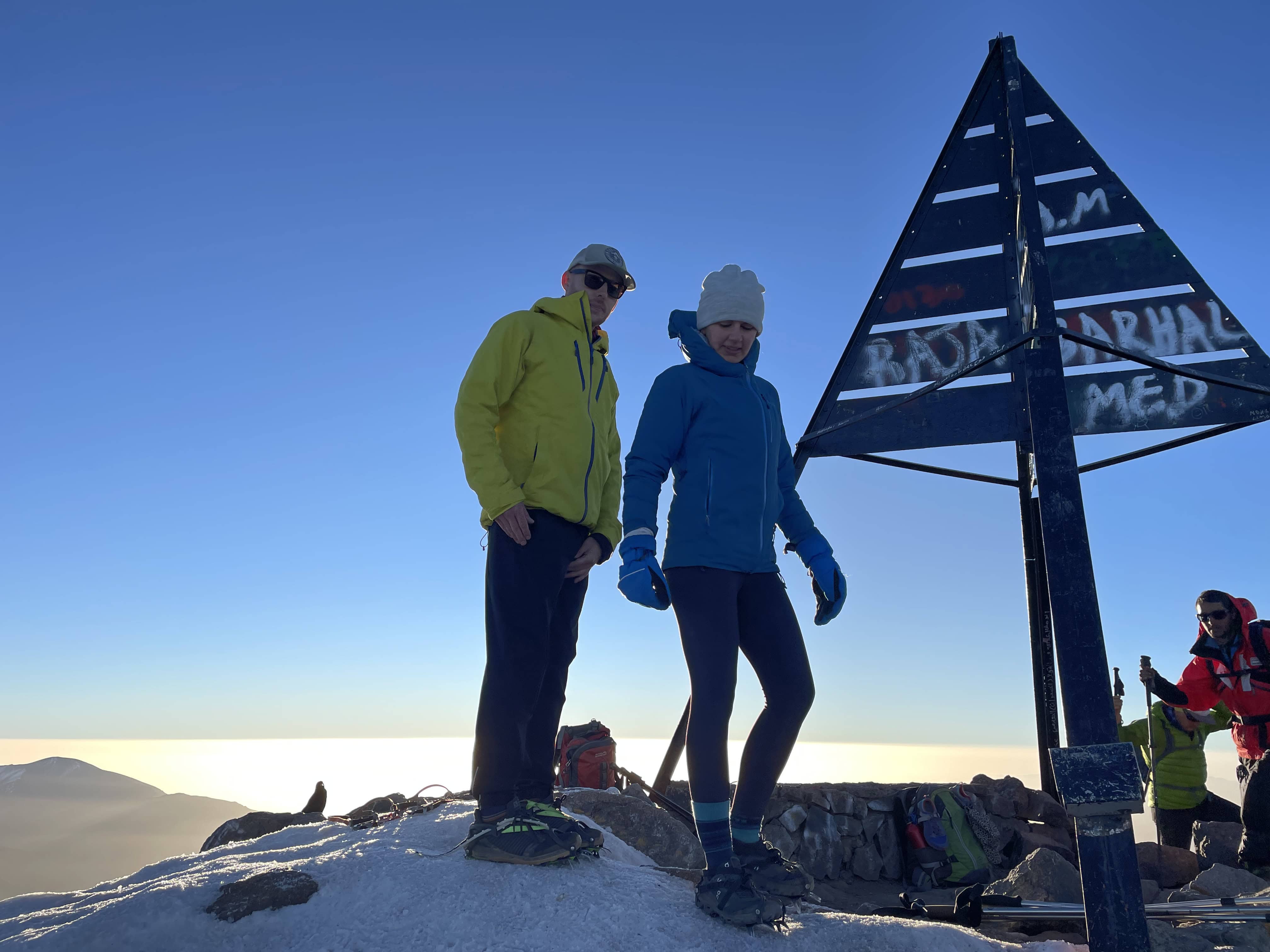 at the peak of Mt Toubkal