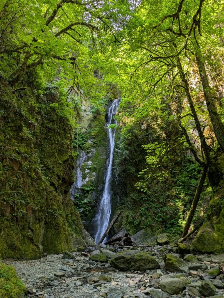 Niagara Waterfall Goldstream Trestle provincial park victoria BC from the bottom