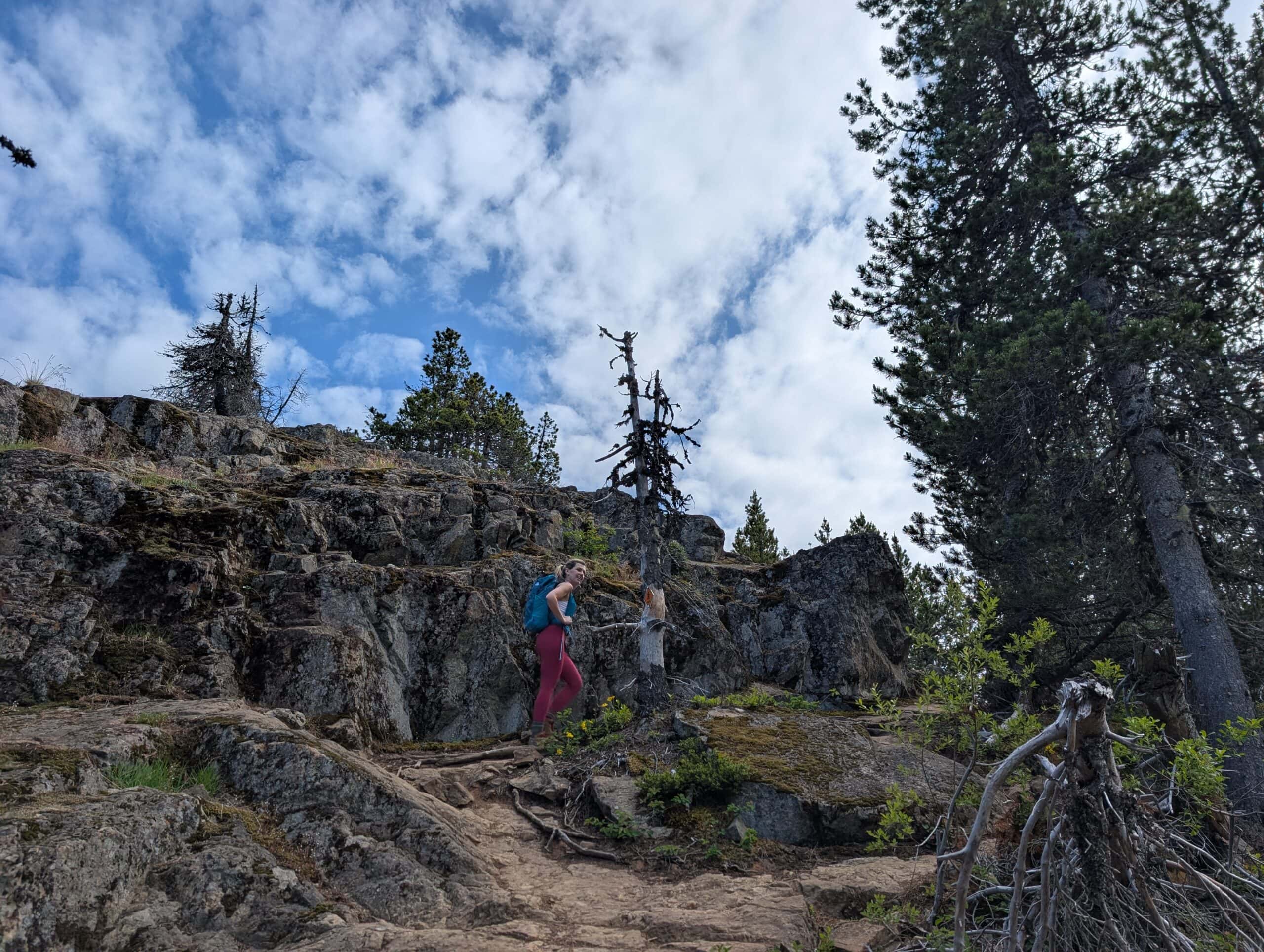 Ascending the Mount Benson trail Nanaimo BC