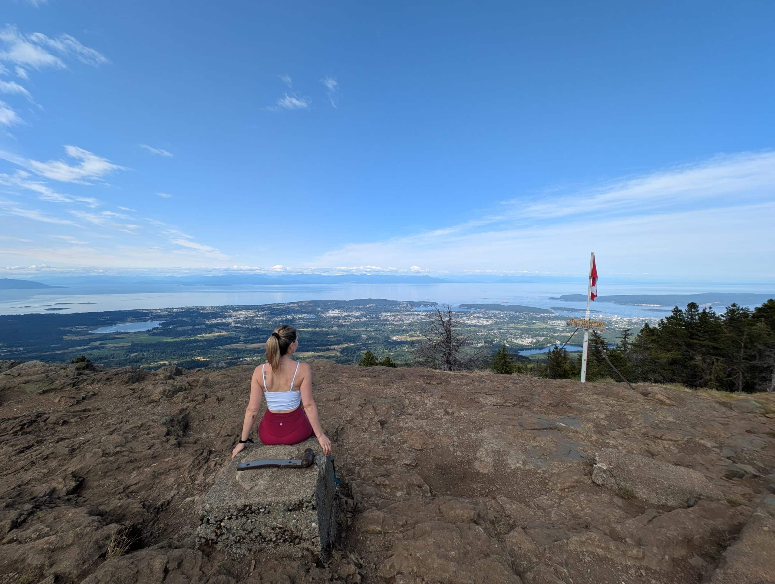 Summit views Mount Benson trail Nanaimo BC