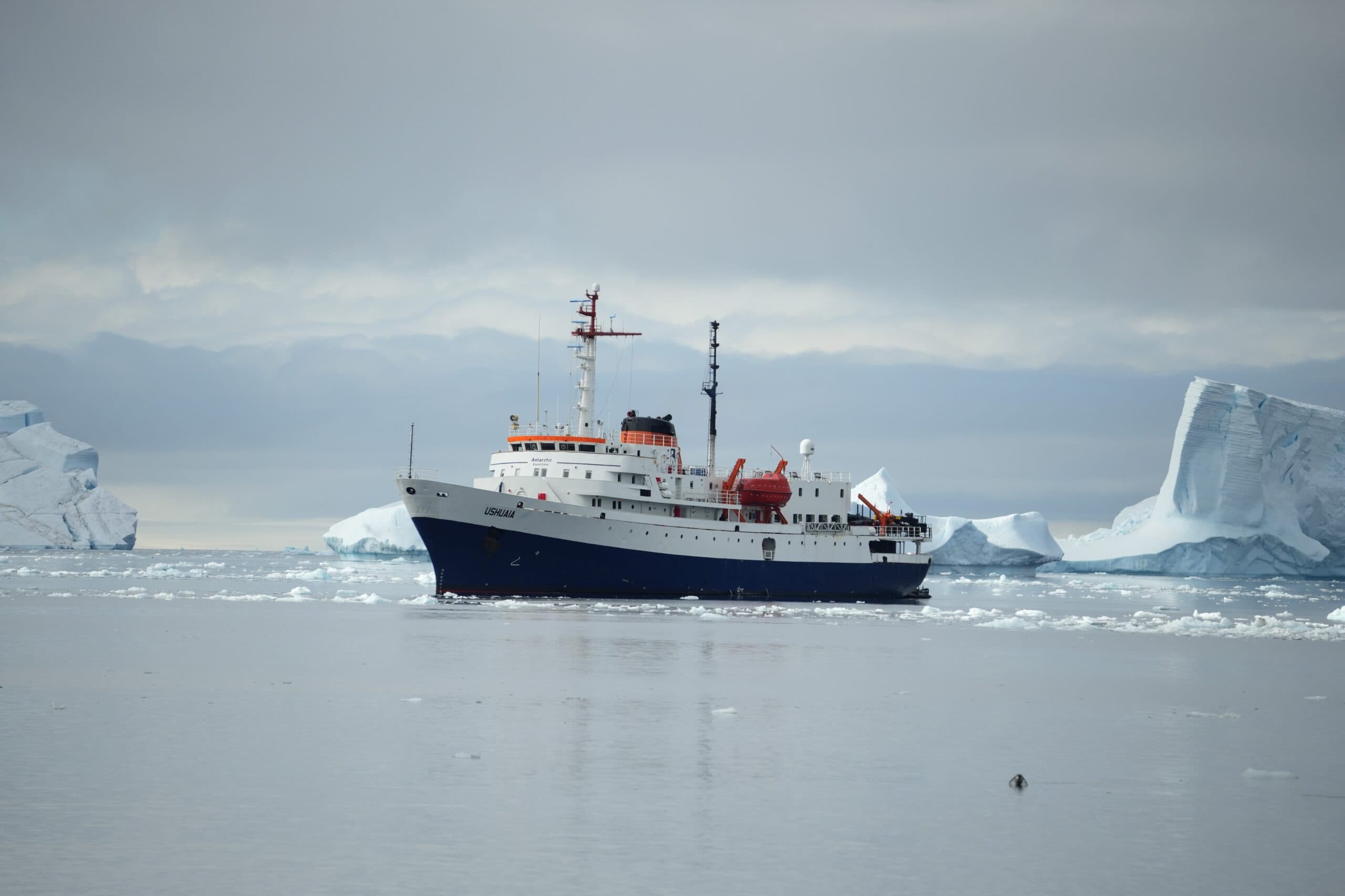 The MV Ushuaia Antarpply Antarctica the 7th continent