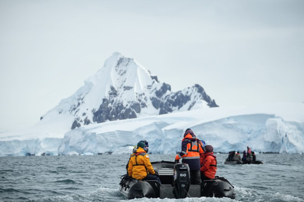 zodiacs in Antarctica the 7th continent